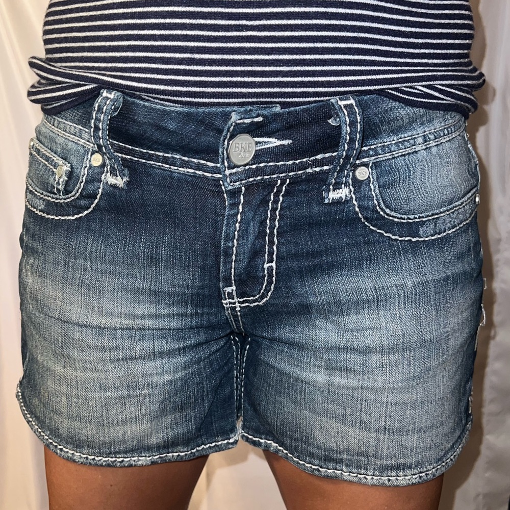 BKE Women's Denim Blue Jean Shorts